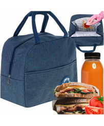Thermal insulation bag breakfast lunch blue