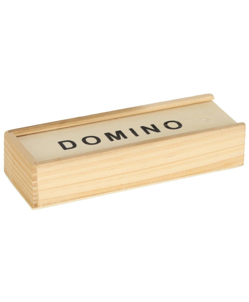 Dominoes wooden blocks family game + box