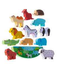 Jigsaw puzzle game balancing safari animals