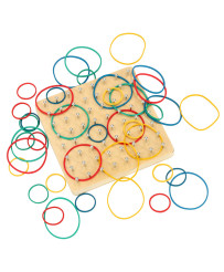 Geoboard geoplan wooden puzzle creating shapes with rubber bands