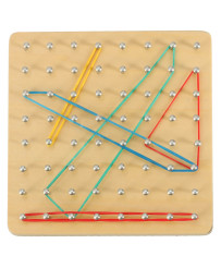 Geoboard geoplan wooden puzzle creating shapes with rubber bands
