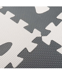 Foam puzzle mat for children 9 el. black-ecru 85cm x 85cm x 1cm
