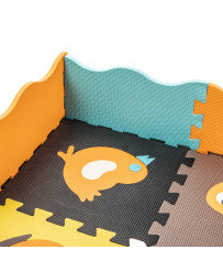 Foam puzzle mat / playpen for children 25el. colorful animals 114cm x 114cm x 1cm