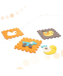 Foam puzzle mat / playpen for children 25el. colorful animals 114cm x 114cm x 1cm