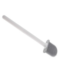 Silicone toilet brush with container white