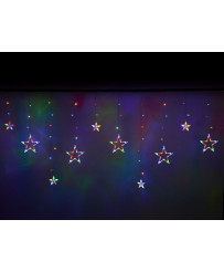 LED curtain lights stars 2.5m 138LED multicolor