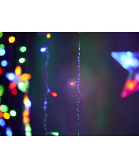 LED curtain lights stars 2.5m 138LED multicolor