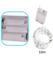 LED decorative wire lights 10m 100LED cold white