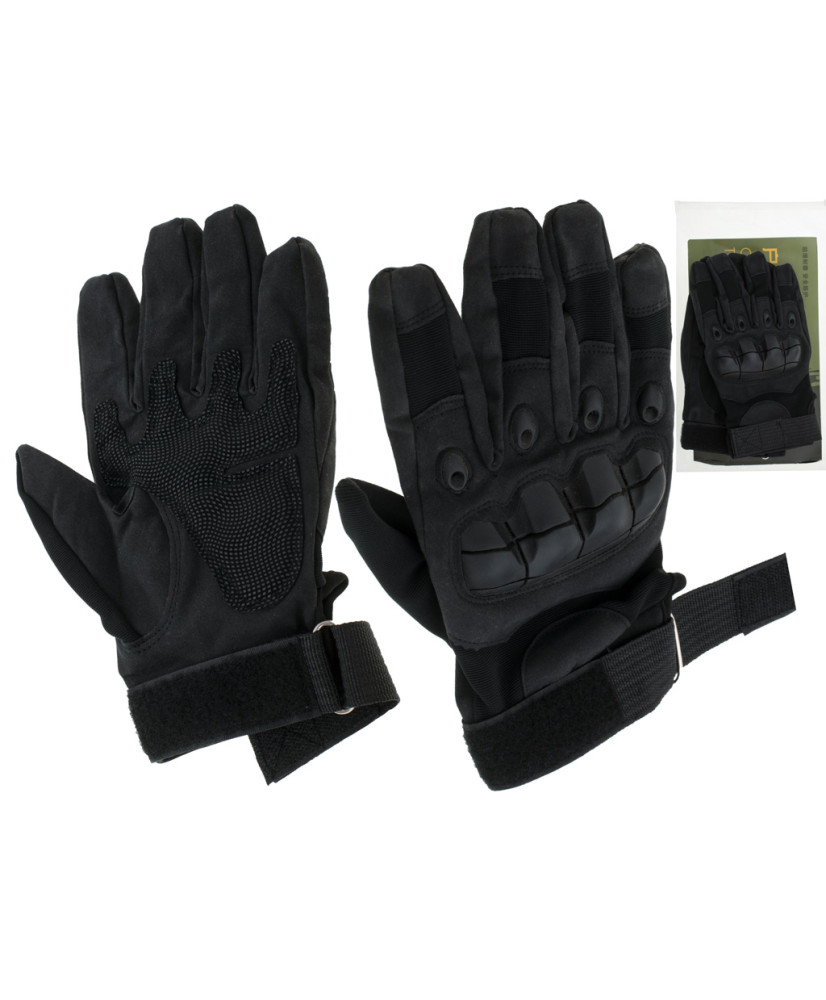 Military tactical gloves knuckle protection L black