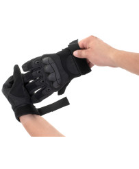 Military tactical gloves knuckle protection L black