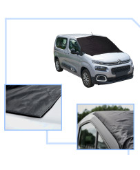 Magnetic curtain windshield sunshade