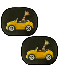 Static curtain sunshade car window cover giraffe