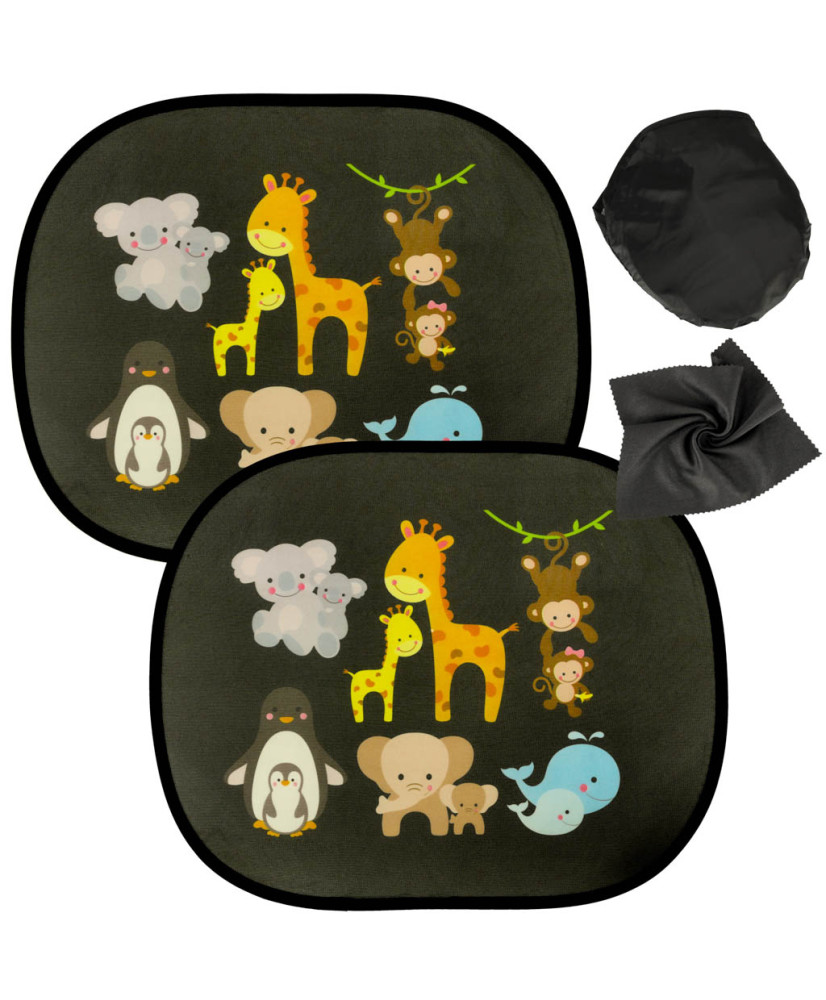 Static curtain sunshade car window cover monkey