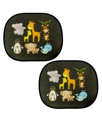 Static curtain sunshade car window cover monkey