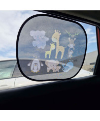 Static curtain sunshade car window cover monkey