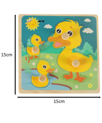 Wooden puzzle duck duck puzzle