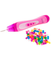 Bead braiding machine for braiding beads into hair