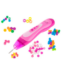 Bead braiding machine for braiding beads into hair