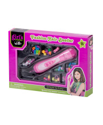 Bead braiding machine for braiding beads into hair