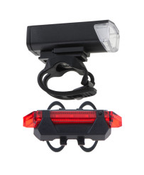LED bicycle light rear-front set USB