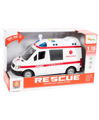 Ambulance with sound drive...