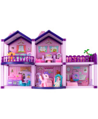 Villa doll and pony house with horses