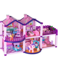 Villa doll and pony house with horses