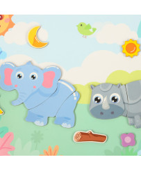Magnetic puzzle animals safari 47el.