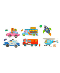 Magnetic means of transportation puzzle