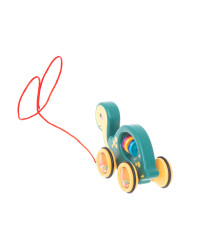 Wooden rattle on a string mobile turtle