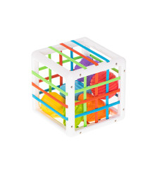 Flexible cube sorter toy plug-in square