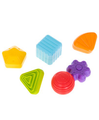 Flexible cube sorter toy plug-in square