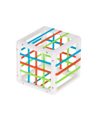 Flexible cube sorter toy plug-in square