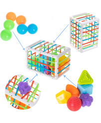 Flexible cube sorter toy plug-in rectangle