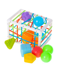 Flexible cube sorter toy plug-in rectangle