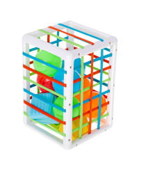 Flexible cube sorter toy plug-in rectangle