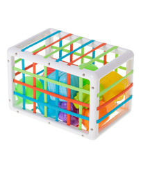 Flexible cube sorter toy plug-in rectangle