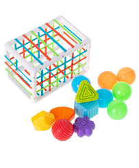 Flexible cube sorter toy plug-in rectangle