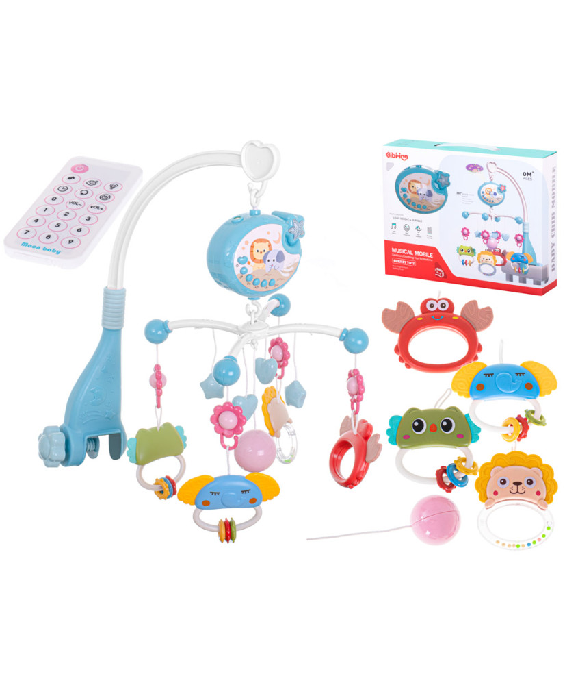Carousel star design lullabies blue + remote control