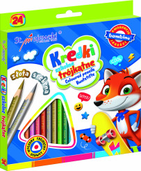 BAMBINO Triangular School Crayons 24 colors