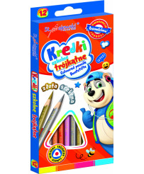 BAMBINO Triangular School Crayons 12 colors