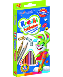 BAMBINO Triangular School Crayons 12 colors