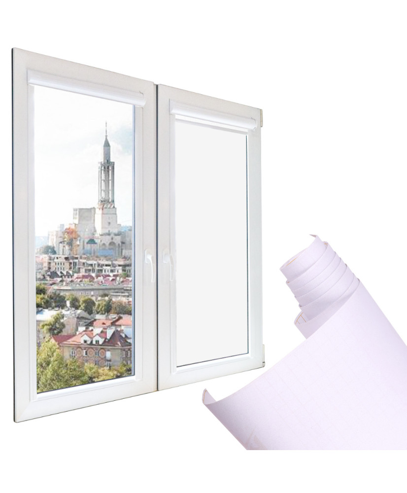 Foil roll self-adhesive window cling milky matte 1,22x50m
