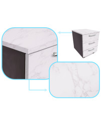 Foil roll self-adhesive wallpaper veneer white marble - magnolia 1,22x50m