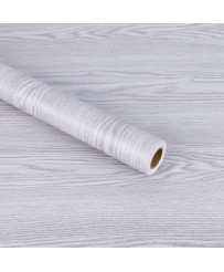 Foil roll self-adhesive veneer wallpaper oak silver-gray 1,22x50m
