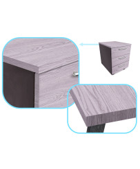 Foil roll self-adhesive veneer wallpaper oak silver-gray 1,22x50m