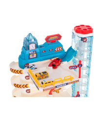 Parking garage 5 levels electric elevator + mat + 8 cars