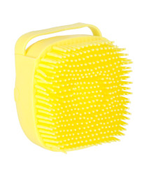 Silicone brush for washing dogs cats yellow