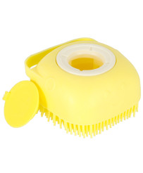 Silicone brush for washing dogs cats yellow