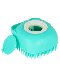 Brush silicone washer for washing dogs cats blue
